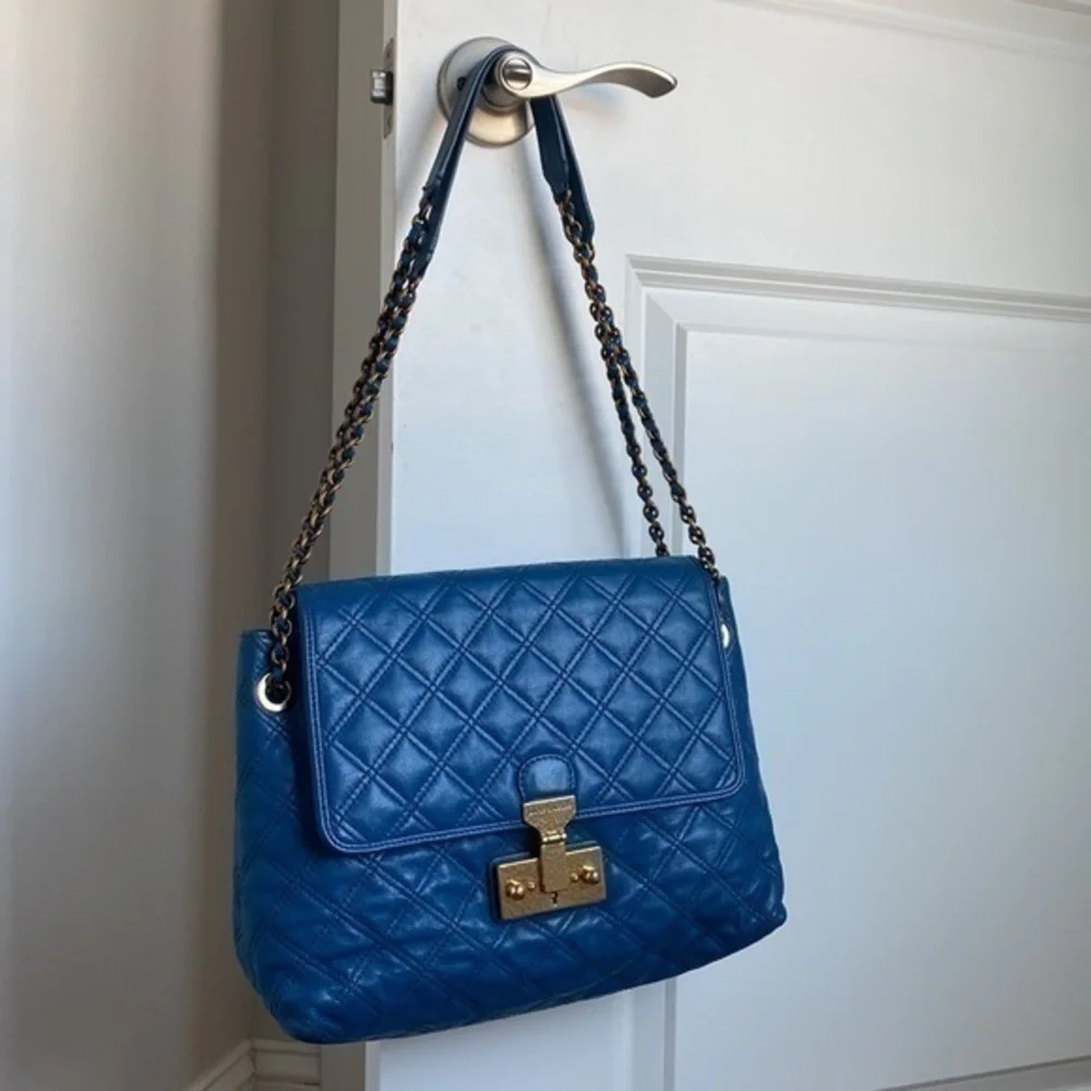 Marc Jacobs Leather Quilted Evening Shoulder Bag
